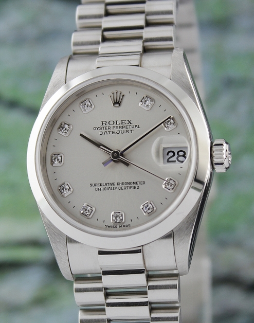(image for) ROLEX MIDSIZE "PLATINIUM" OYSTER PERPETUAL DATEJUST - 78246